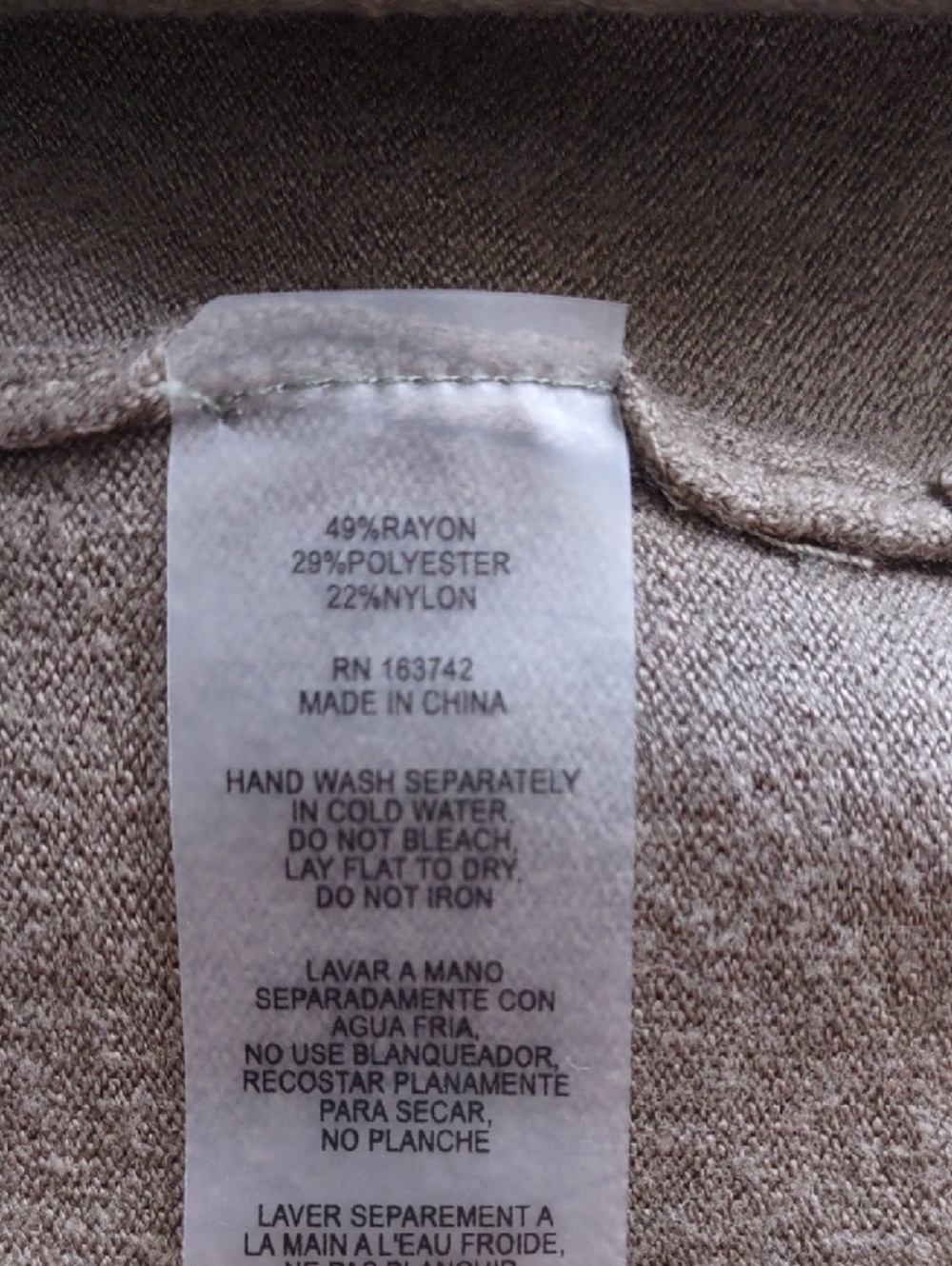 Azeda Olive Floral Appliqué Open-Front Cardigan - Picture 4 of 4